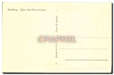 Strasburg — Kościół Świętego Piotra Młodego — Foto R. Drussel, Wydawnictwo B.N.C., nr 8 — Rewers