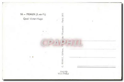Meaux — Lungofiume Victor-Hugo — G. Réfant, Editore — Verso