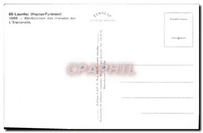 Lourdes (Hautes-Pyrénées) — Bênção dos doentes na Esplanada — Éditions CAP — Verso