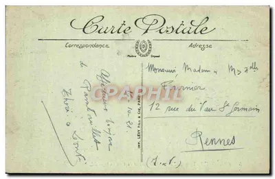 Rambouillet — O Parque — Perspectiva do Lado Sul — LL — Verso
