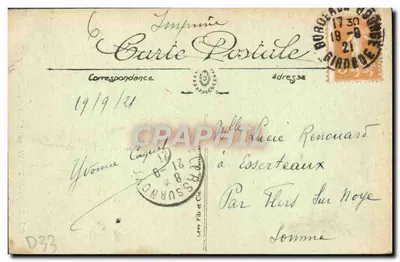 Bordeaux — Pomnik Girondyn — LL. — 187 — Rewers
