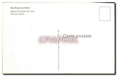 Ste-Rose-du-Nord — Kerk van Ste-Rose-de-Lima — Blik op het altaar — Achterkant