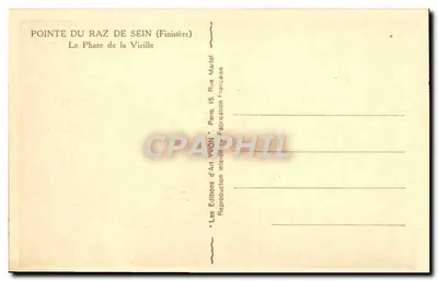 Pointe du Raz de Sein — Molożna Starego — Wydawnictwo Art Yvonn, Paryż — Rewers