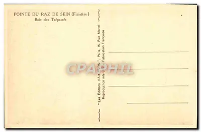 Pointe du Raz de Sein — Baie des Trépassés — Les Éditions d'Art YVON, Paryż — Rewers