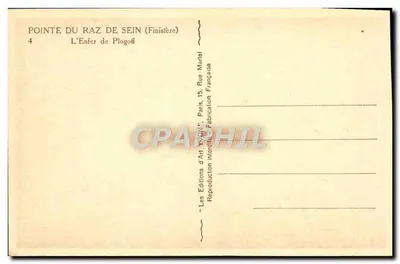 Wyspa Sein — Piekło Plogoff — Les Éditions d'Art Yvon, Paryż — Rewers