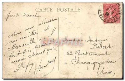 MARSEILLE — Le Vieux-Port — Éditeur non identifié — Verso