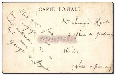 Marselha - Quai des Belges e Rue Canebière — Compagnie de Navigation Mixte — editor desconhecido — Verso