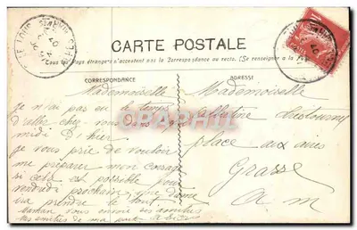 Antieke ansichtkaart Marseille De Borse — Achterkant