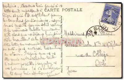 Marseille — Anse du Prophète i Hotel de la Réserve — Foto C. Denus, Wydawca — Rewers