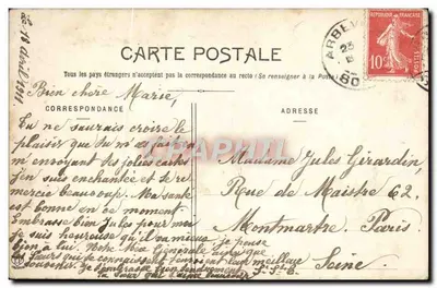 Tarbes - A Prefeitura — As Altas Pirineus — Fototipo Lasouche Frères, Toulouse, n° 659 — Verso