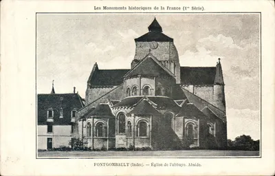 Fontgombault (Indre) — Igreja da abadia. Abside. — Os Monumentos históricos da França (1ª Série).