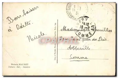 Saintes — Widok z Katedry św. Eutropie — Dzielnica św. Piotra i Szpital — Wydawca LL — Rewers