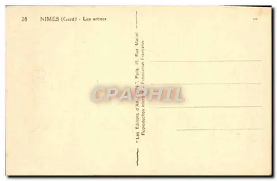 Nîmes (Gard) - As arenas — Éditions d'Art IVON, n°28 — Verso