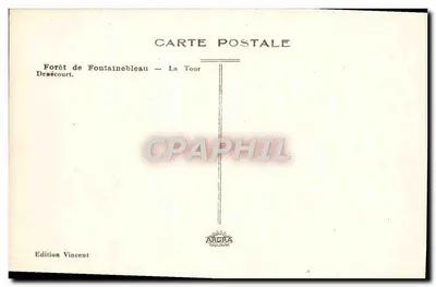 Floresta de Fontainebleau — A Torre — Edição Vincent — Verso