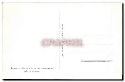 Dinan — Zamek Duchessy Anne — Sala jedzeniowa — Wydawnictwo Zamku — Rewers
