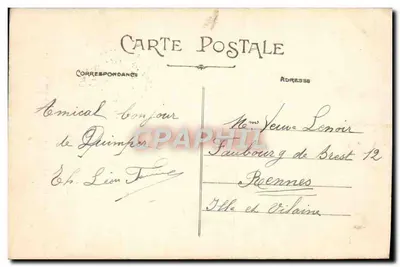 O Rei Gradlon dominando a Cidade de Quimper — Coll. Anglaret, Quimper — n° 566 — Verso