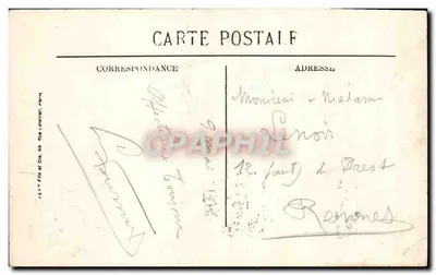 Saint-Malo — Grande Plage i Zamek — I.L. nr 122 — Rewers