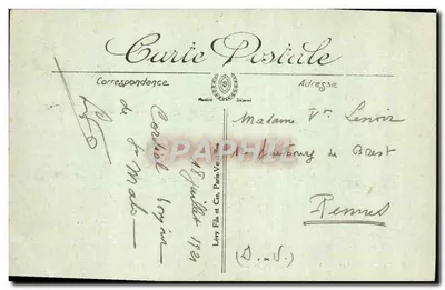 Saint-Malo — Ogólny widok z Grand Bey w kierunku Zamek — Léry Fils et Cie, Paris-Vernillet — Rewers