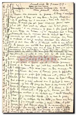 Visão de Sarre-Union — Sarre-Union — editor Emil Hartmann, Strasbourg, n° 10 — Verso