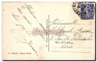 Colmar — Dom Pfister — wydawca R. Pfister, n°41 — Rewers