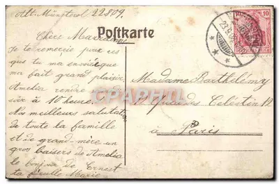 Strasbourg i. E. — Katedra Najświętszej Maryi Panny — E. Schiffer, producent z Strasburga — Rewers