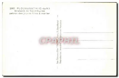 Oratorium św. Guireka — patron dziewic do zawieruszenia — Wydawnictwo Sztuki 'YVON', Paryż — Rewers