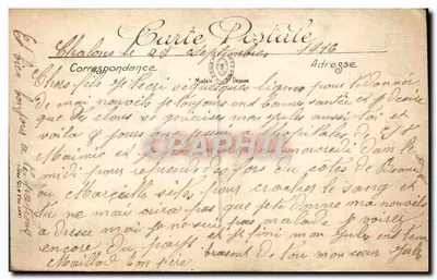 Chalons-sur-Marne — O Teatro e Nossa Senhora — LL. — N° 154 — Verso