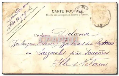 Biarritz — El Rocher de la Vierge — V.P. Paris, No. 19 — Reverso