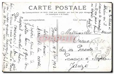 Vintage Postcard Paris Les Invalides — Back