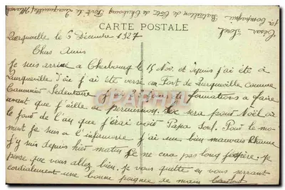 Cherbourg - Panorama do Avant-Port e da Montanha do Roule — editor A. Becquemin-Roupsard, n° 55 — Verso