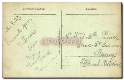 Zamek St-GERMAIN-en-LAYE — ogólny widok — wydawca nieznany — Rewers