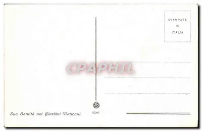 Sua Santità nos Jardins do Vaticano — n°4380 — Verso
