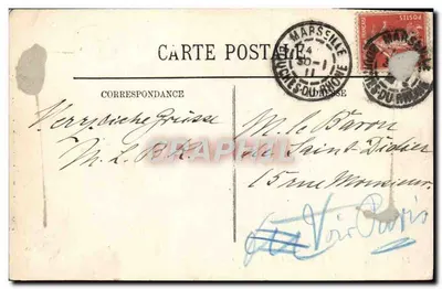 Marseille — Zamek If (zamek-fortyfikacja zbudowany przez Franciszka I, który służył jako więzienie państwowe) — LL. nr 73 — Rewers