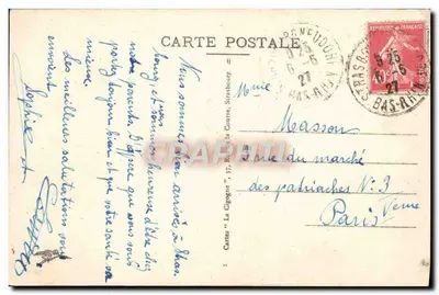 Strasbourg - Ponte dos Vosgos, Igreja de São Paulo e Catedral — Cartas postais n°210 — Verso