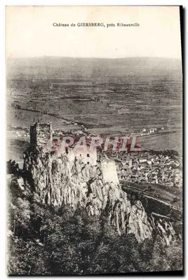 Castelo de GIERSBERG, perto de Ribeauvillé — vista panorâmica — editor não identificado, n° de série 11