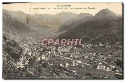 Mont-Dore — Vista geral e o Capuchino — A Auvergne, Puy-de-Dôme, n°452