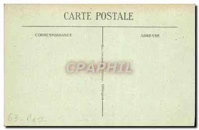 Petrifikowane postacie, w naturalnej wielkości, tańczące Bourrée d'Auvergne — Clermont-Ferrand — G. d'O. — Rewers