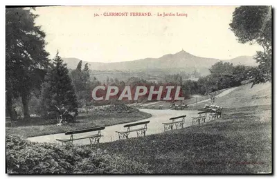 Clermont Ferrand - O Jardim Lecog — Bilhete postal antigo n°32, editor Fotografia Lecog