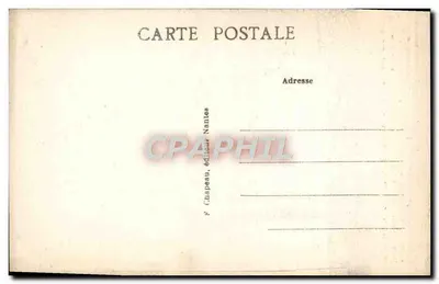 Placa de lareira do Hotel das Moças do Guiny em Nantes — editor F. Chapeau, Nantes — Verso