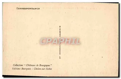 Zamek w CLAYETTE (S.-et-L.) — Front i most wodny — Wydawnictwo Bourgeois, Chalon-sur-Saône, seria 27 — Rewers