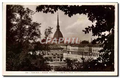 Torino - Piazza Vittorio Veneto e Mole Antonelliana — Bilhete postal antigo n°194