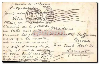 Torino - Piazza Vittorio Veneto e Mole Antonelliana — Bilhete postal antigo n°194 — Verso