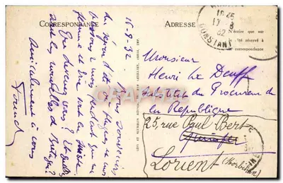 As Falésias (Constantina) — Estrada das Falésias por Sork El Cenine — editor Dudielli, n°58 — Verso