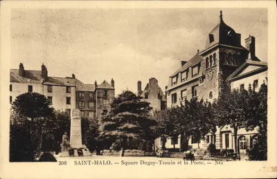 Saint-Malo — Praça Dugay-Trouin e a Postagem — NG, n° 308