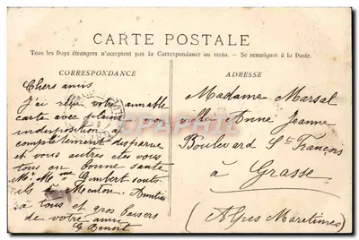 Marseille — A saída do Porto — Fototipo R. Racour — Verso