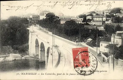 Marseille — Widok na Corniche, most fałszywego pieniądza — Wydawnictwo nowych galerii