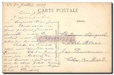 Le Tréport — Le Musoir — Quai François Ier i wejście do portu — G. B. — Rewers