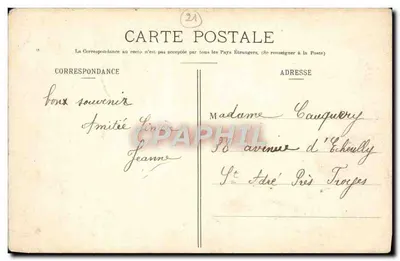 Dijon - Statua Świętego Bernarda - L. F. wyd. — Rewers
