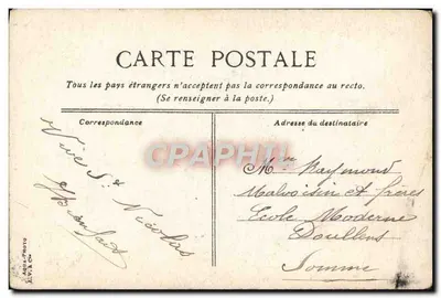 Bilhete postal antigo Roubaix Igreja do Santo Redentor — Verso
