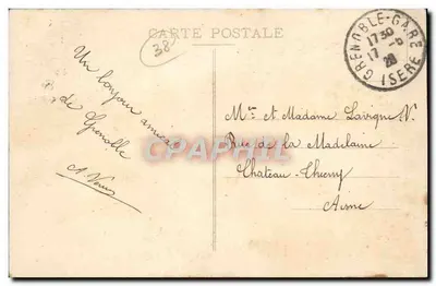Os Lagos Laffrey e o Obiou (2793 m) — De La Mure a Vizille — E.R. n°638 — Verso